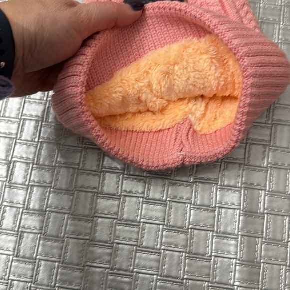 S.Cristina pink Pom Pom Knit Thermal Fleece Snow Ski Cap - Picture 4 of 6